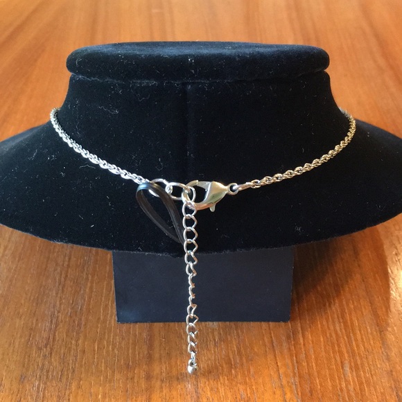 Statement Necklace | Silver & Faux Turquoise - Picture 9 of 13